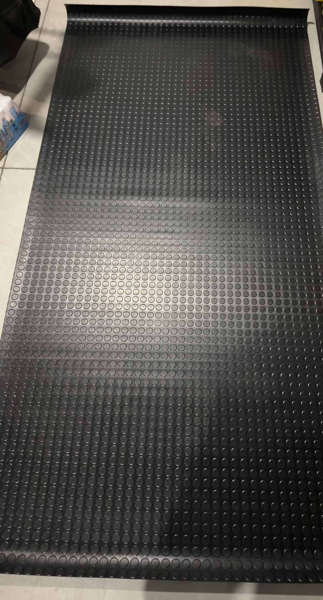 Heavy Duty Diamond-Plate Rubber Flooring Roll 4x10 FT, Multi-Purpose Waterproof Anti-Slip Floor Mat, Easy to Clean Under Equipment, Mats for Garage, Gym, Stable, Basement, Kennel customer photo 1