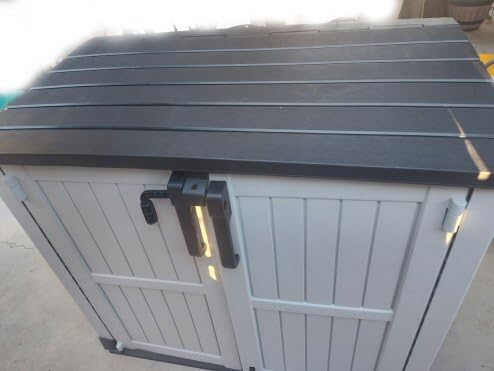 LHBcraft Outdoor Storage Cabinet 37 Cu Ft with Lockable Doors, Portable Horizontal Resin Storage Shed - Easy to Assemble, Waterproof Outdoor Storage Box for Backyards, Patios Black customer photo 1