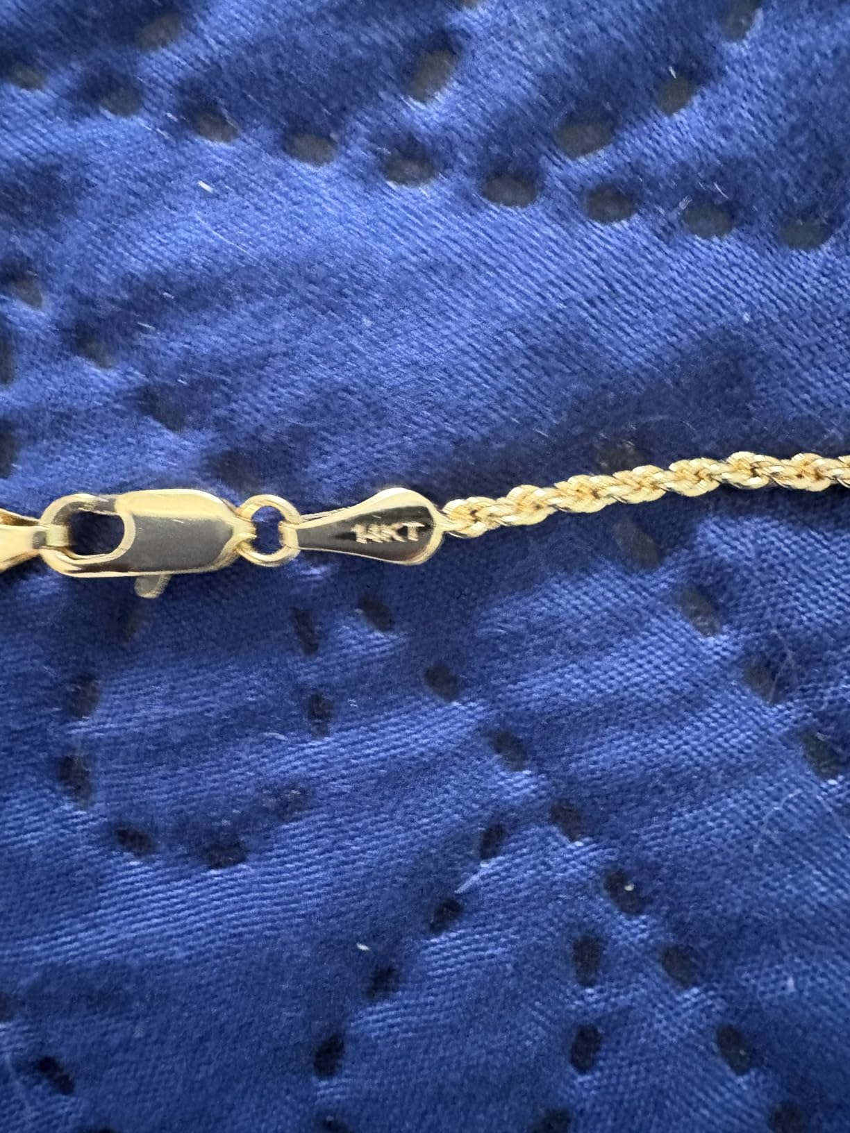 14k Solid Yellow Gold Rope Chain Necklace for Women and Men 1.5/2/2.5/3mm Width with Lobster Clasp Hypoallergenic Dainty Layering Chain Gift Ready 16-30 Inch customer photo 1