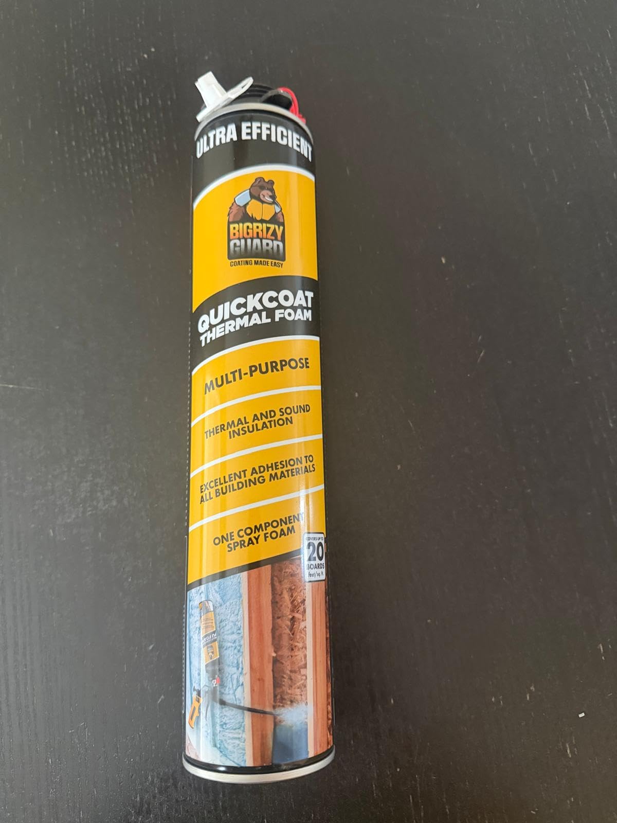Closed Cell Spray Foam Insulation - 12 Pack, DIY Polyurethane Expanding Insulation Sealant for Garage Door, Attic, Walls - Covers 240 Board Feet (Gun & Cleaner Not Included) customer photo 1