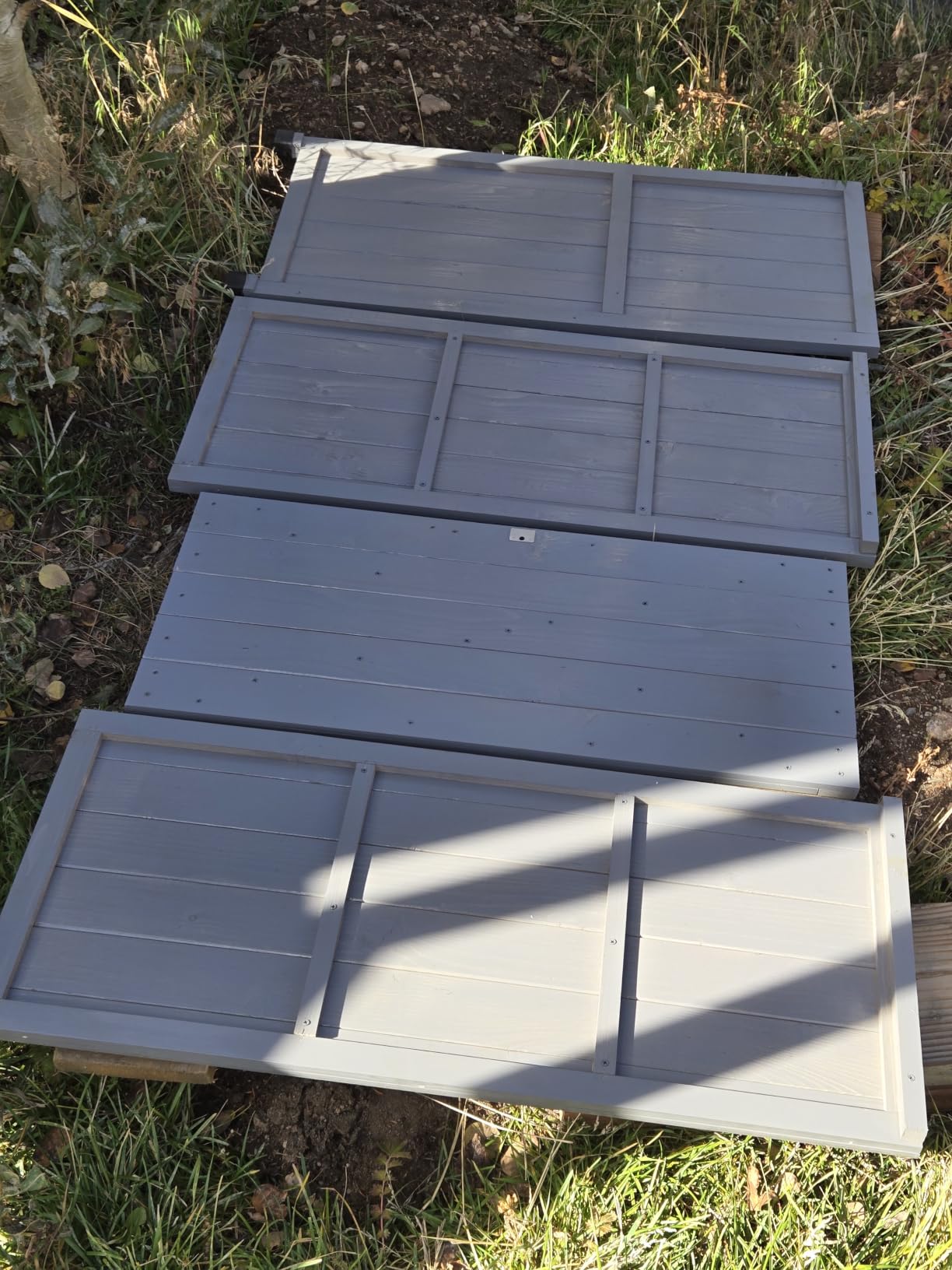 HABAU Outdoor Storage Cabinets Weatherproof for Patio, Garden Work Bench with Shelves & Metal Tabletop, Wooden Potting Table Workstation customer photo 2