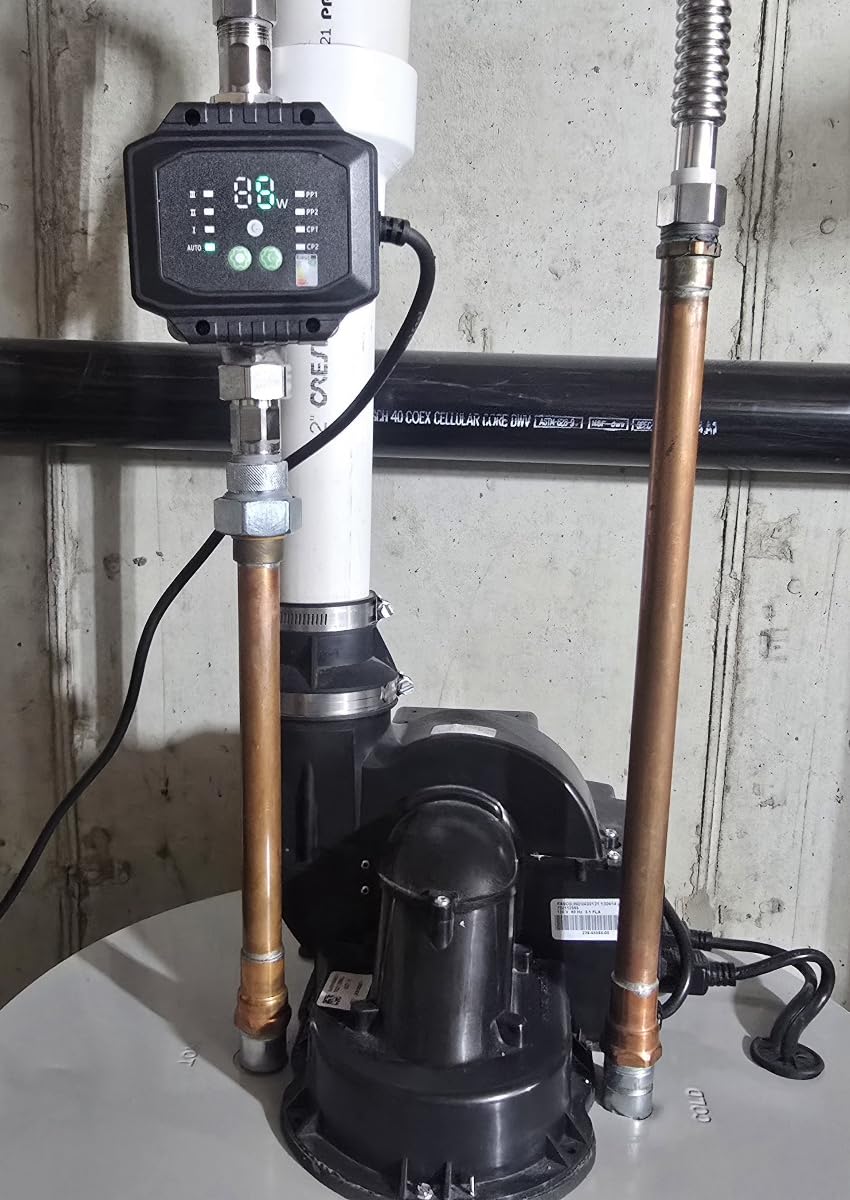 10.1 GPM Smart Hot Water Circulation Pump, 45W Stainless Steel Variable-Speed Pump customer photo 1