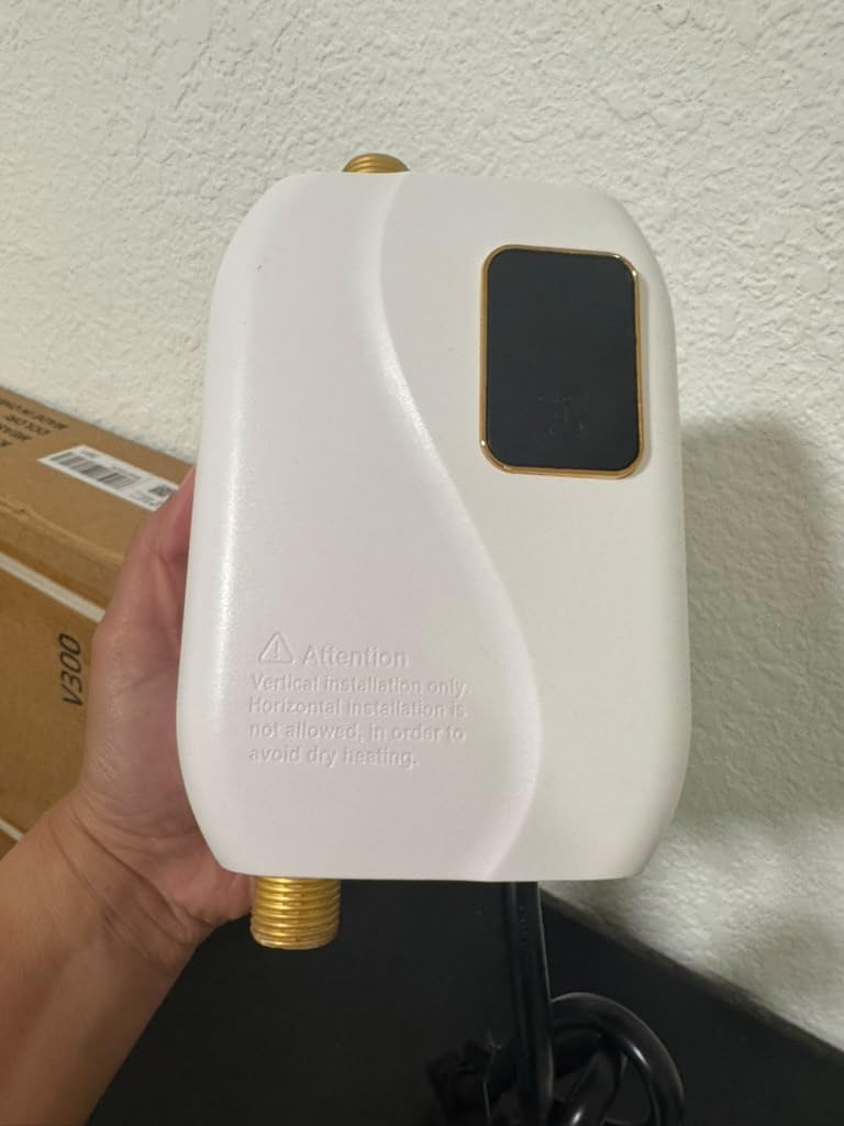 110V Tankless Water Heater Electric, 3000W Tankless Electric Water Heater Instant, Under Sink Water Heater with Digital Display, On Demand Hot Water Heaters Electric for Kitchen Washin Bathroom customer photo 1