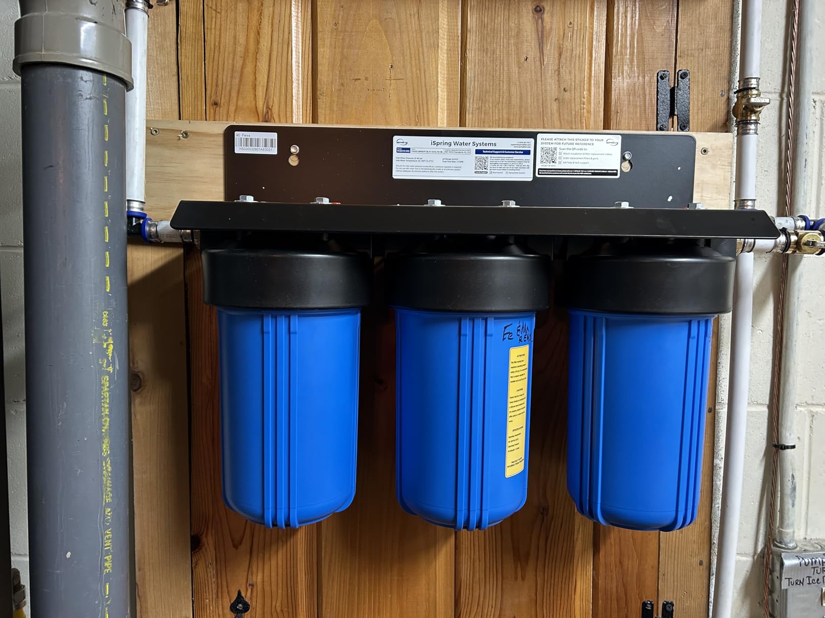 iSpring Iron, Manganese, H2S Whole House Water Filter System | Also Reduces Lead, Mercury, Chlorine, Sediments, 1-Inch Inlet/Outlet, Up to 12 Months or 50K Gallons, Model: WGB31B-MKS customer photo 2