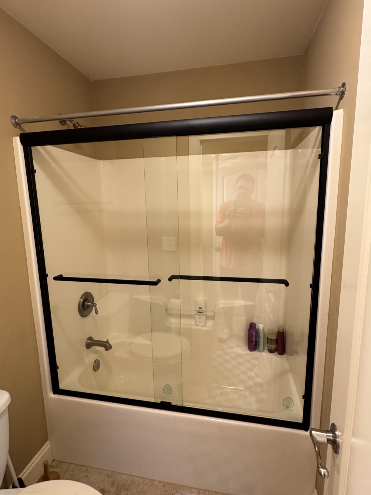Double Sliding Shower Door 56-60 in W x 76 in H, 1/4