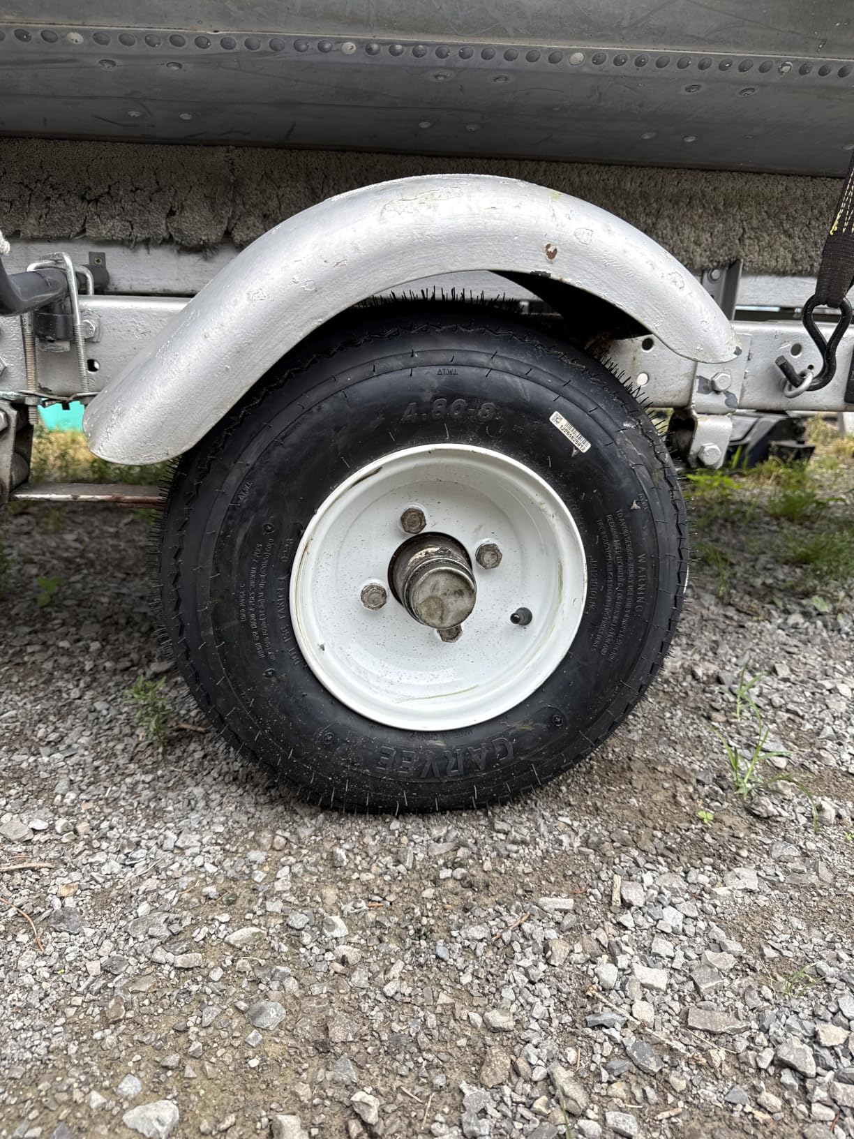 ST175/80D13 Trailer Tire and Wheel Assembly, 5 Lug, Set of 2 Load Range C 6PR White Spoke Wheel customer photo 1