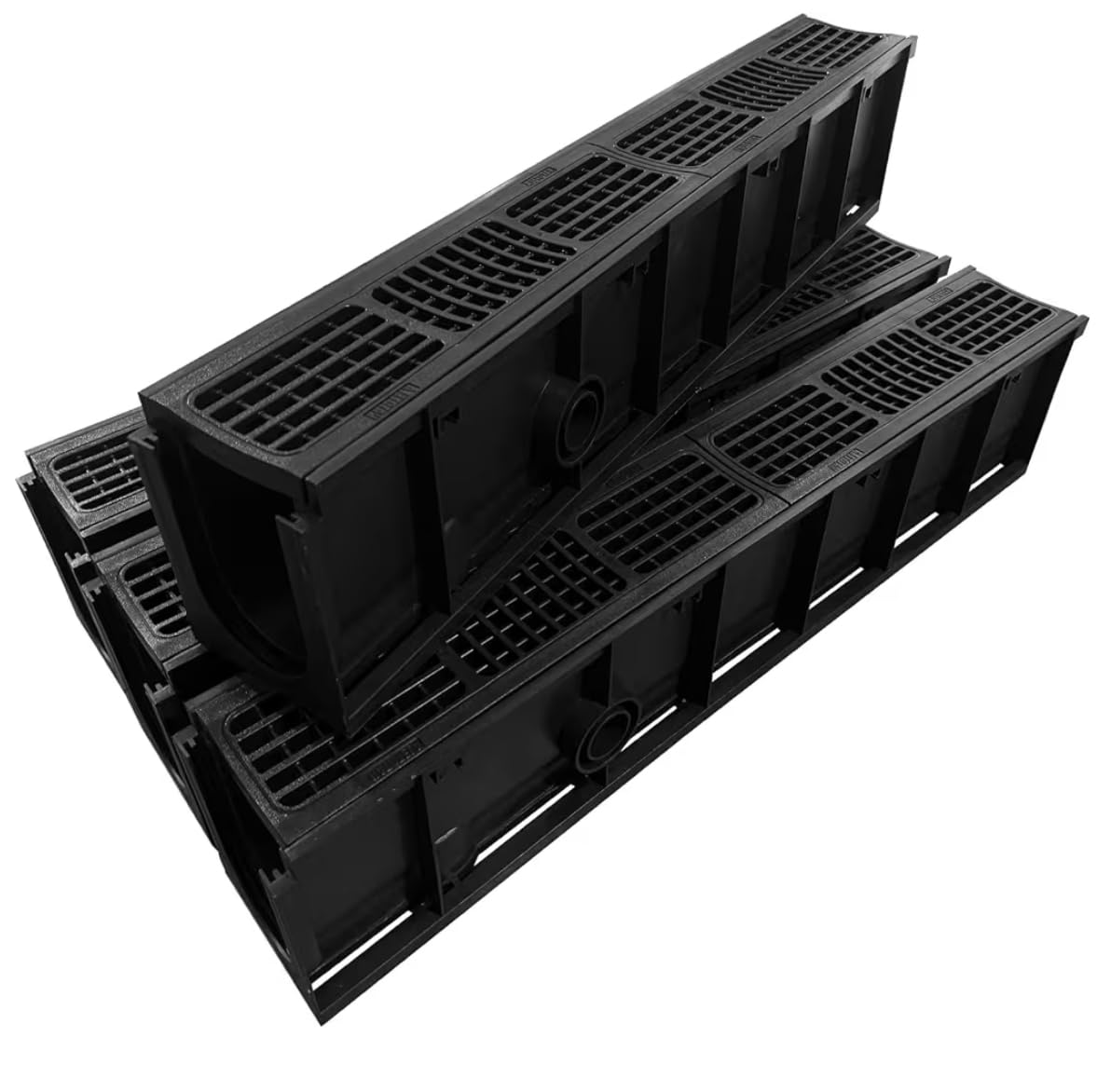6 Pack 39.4x6.1x5.5in Driveway Channel Drain with HDPE Grate | B125 Deep Profile Heavy Duty Easy Cleaning Anti Corrosion Trench Ditch Drainage System customer photo 1