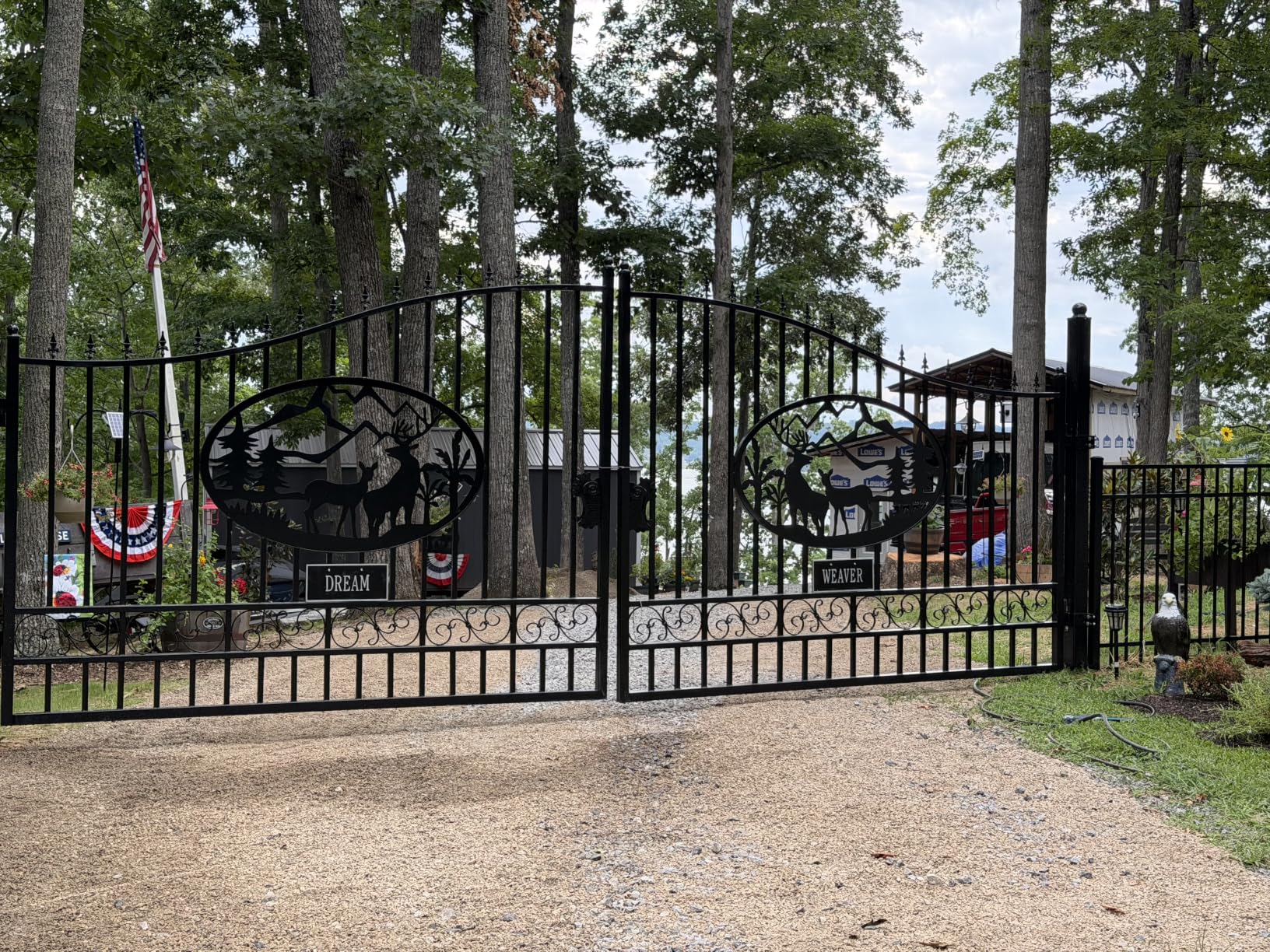 Chery Industrial 14x8 ft Steel Dual Swing Driveway Gate Ornamental Scrollwork Powder-Coated Galvanized Privacy Gate for Yard Patio and Commercial Property customer photo 1