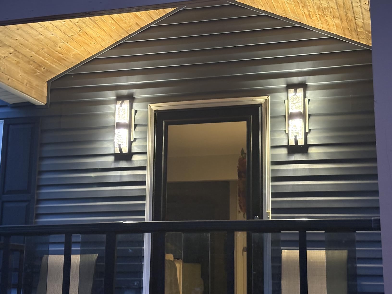 Smart Outdoor Wall Light, RGB, App and Alexa, Gold, 12W 1-Pack, IP65 Metal Smart Wall Light with 960 lm LED, 16M RGB, 2700K-6500K White, Tuya App, Alexa, Music Sync and Group Control customer photo 1