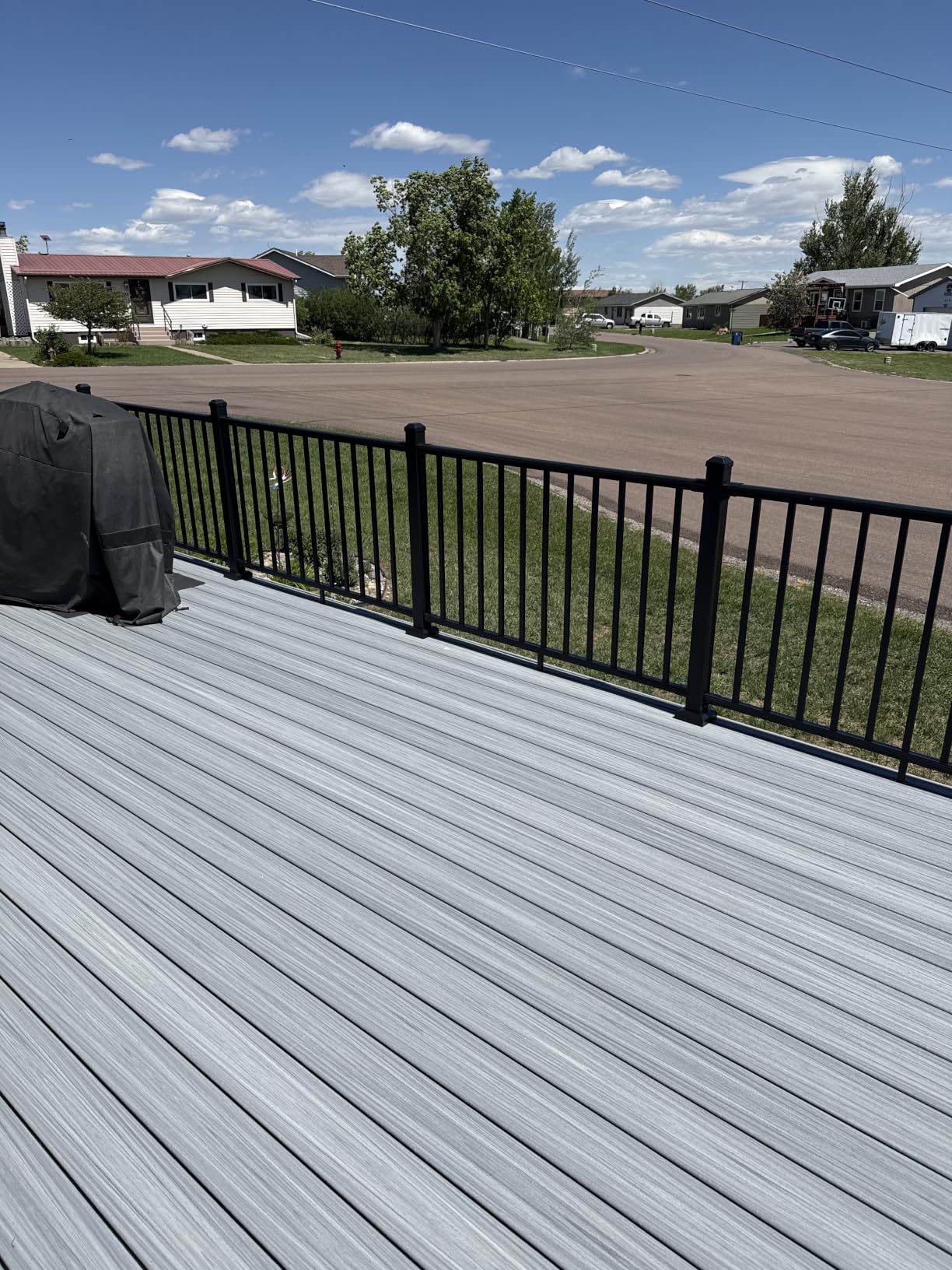 Egadis 36 in x 4 ft Modular Aluminum Stair Railing Kit with 2 Post, Black | Pioneer in Modular Aluminum Railing, ASTM Certified, AAMA2604 Finish Step Railing for Deck, Porch & Stairs (2 Post, 1 Panel) customer photo 2