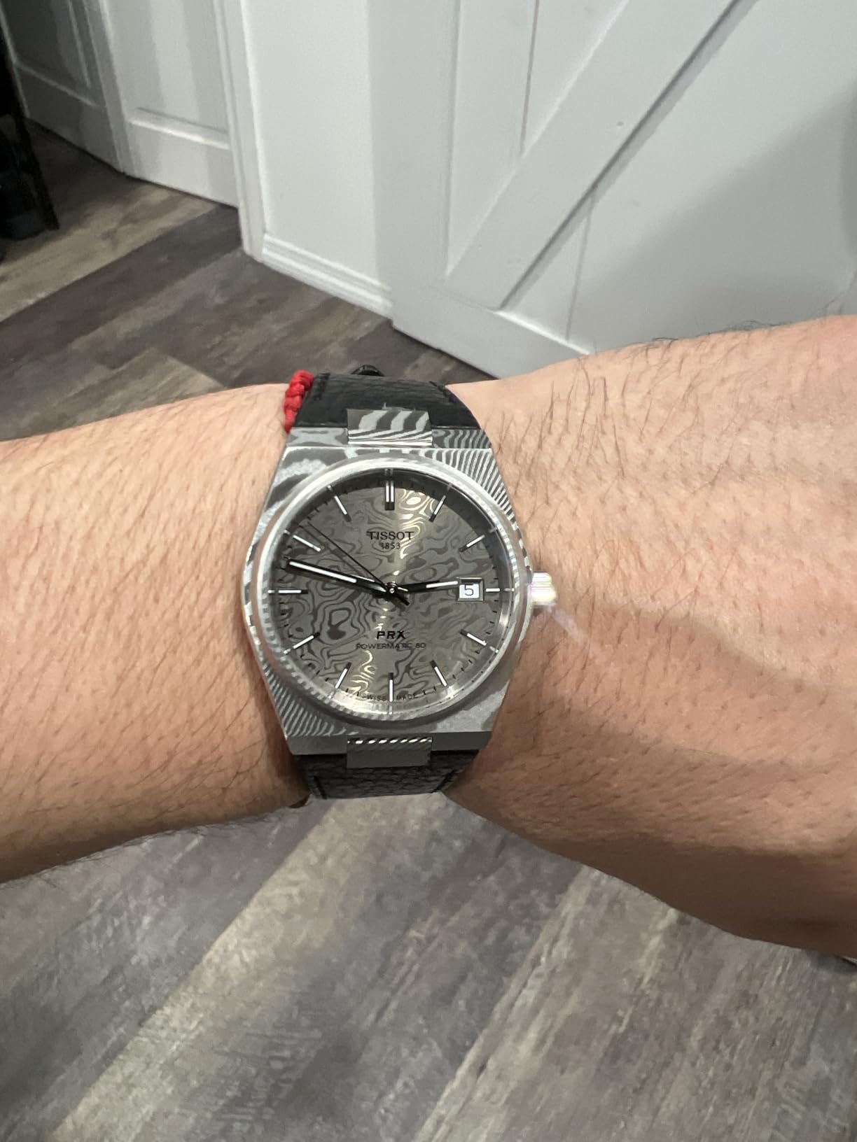 Tissot PRX 38mm Swiss Automatic Watch for Men, Damascus Steel Case, Grey Dial, T1378079608100 customer photo 1