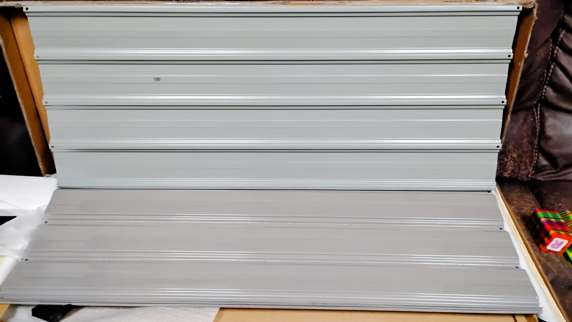 10pcs Metal Roofing Panels, 60.63'' L x 17.72'' W 72.98 ft² Corrugated Metal Sheets, Galvanized Steel Roof Fence Panels for Mobile Homes, Garages, Chicken Coop, Sheds, Stables, Patio, Warm Gray customer photo 1