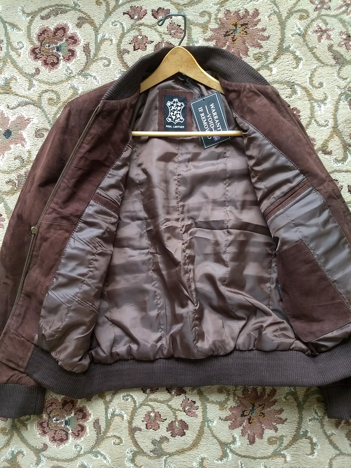 Suede Leather Bomber Jackets For Mens - Real Lambskin Men Leather Jacket Stylish All Season Outerwear customer photo 2