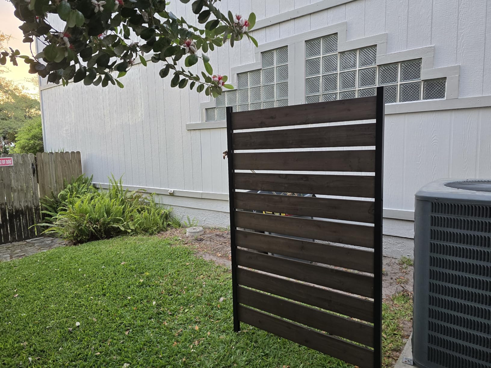 Wood Privacy Fence Screen Outdoor Privacy Panels AC Trash Can Hider No Dig | 38