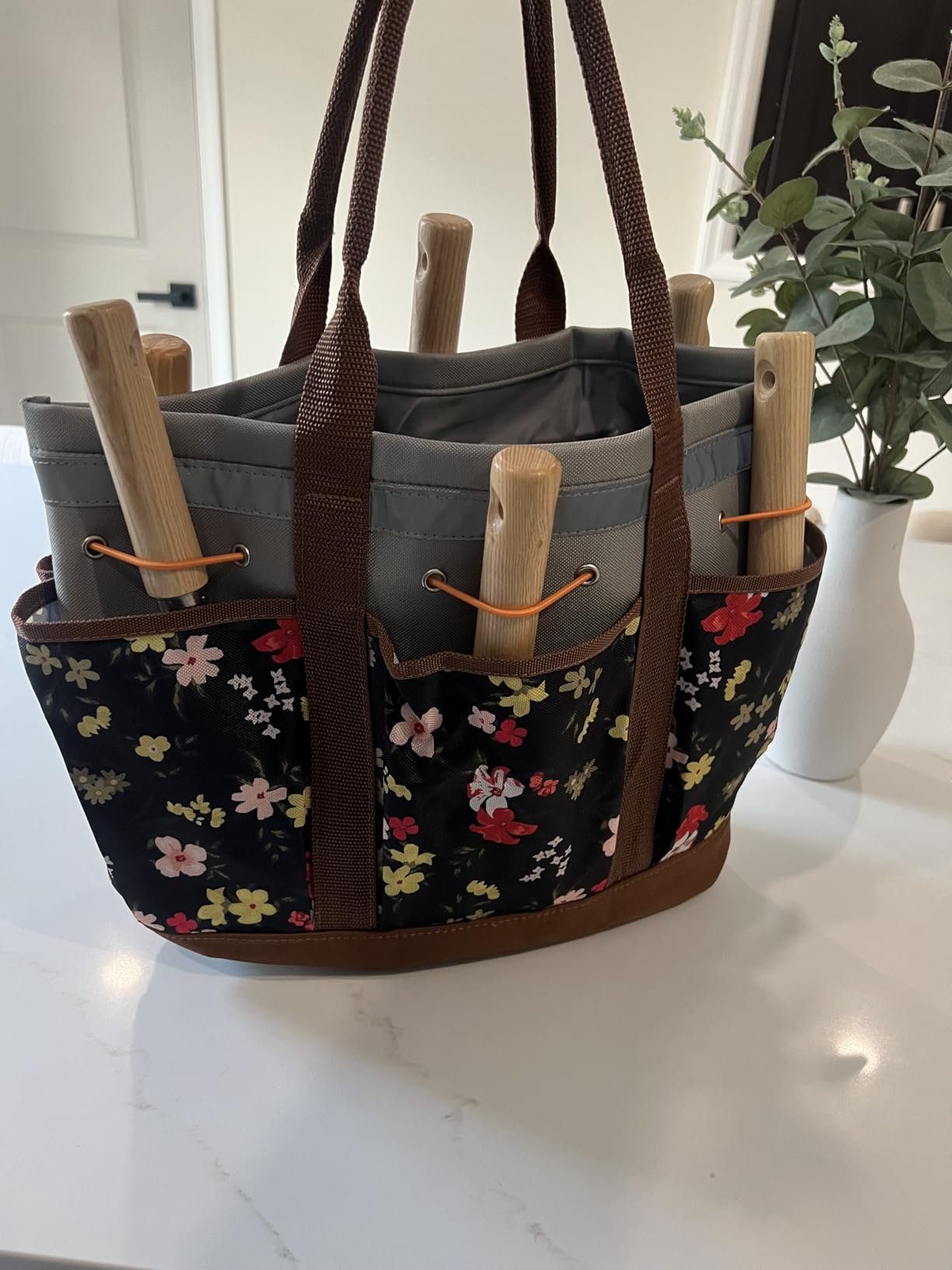 10-Piece Garden Tool Set, Heavy-Duty Stainless Steel Rust-Proof Gardening Tools with Ergonomic Wood Handles, Reinforced Organizer Handbag for Planting, Gardening Gift Set for Women, Mother customer photo 1