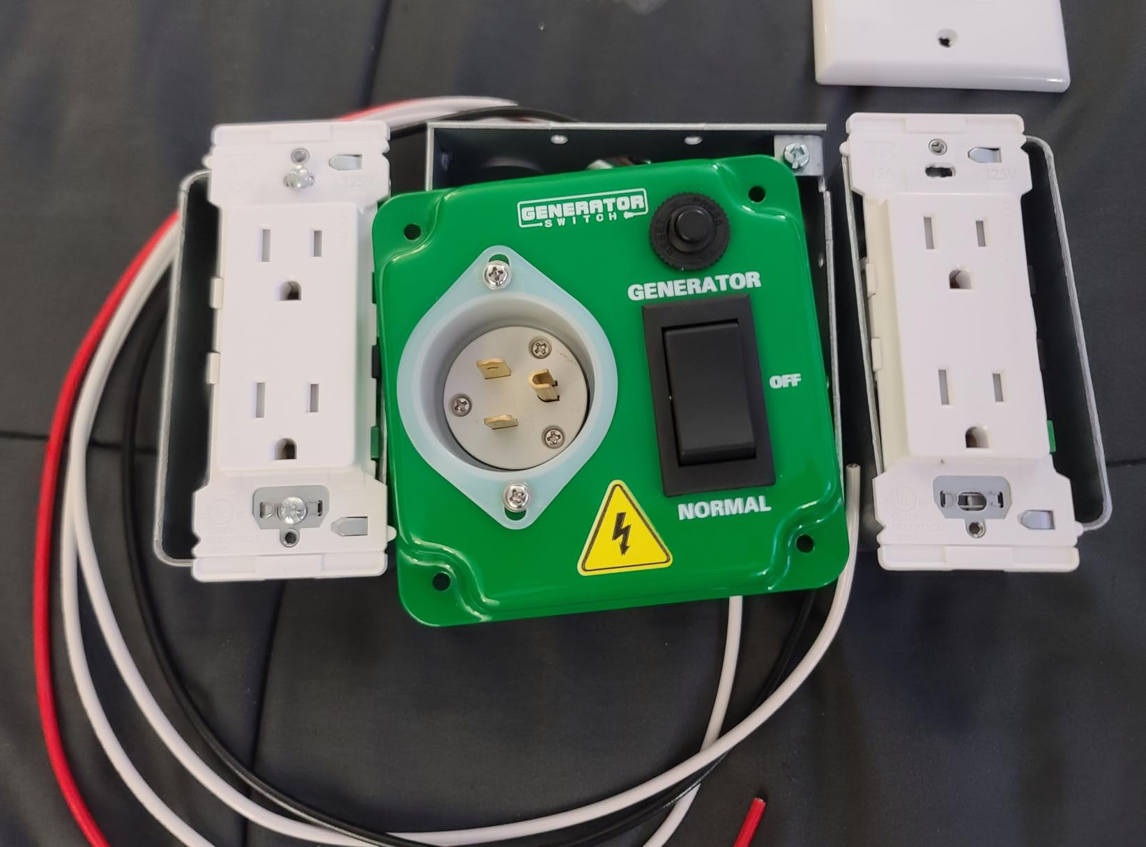 20 Amp 120V Furnace Generator Transfer Switch RV Emergency Backup (Green, copper pre-wired corrosion resistant metal housing) customer photo 1