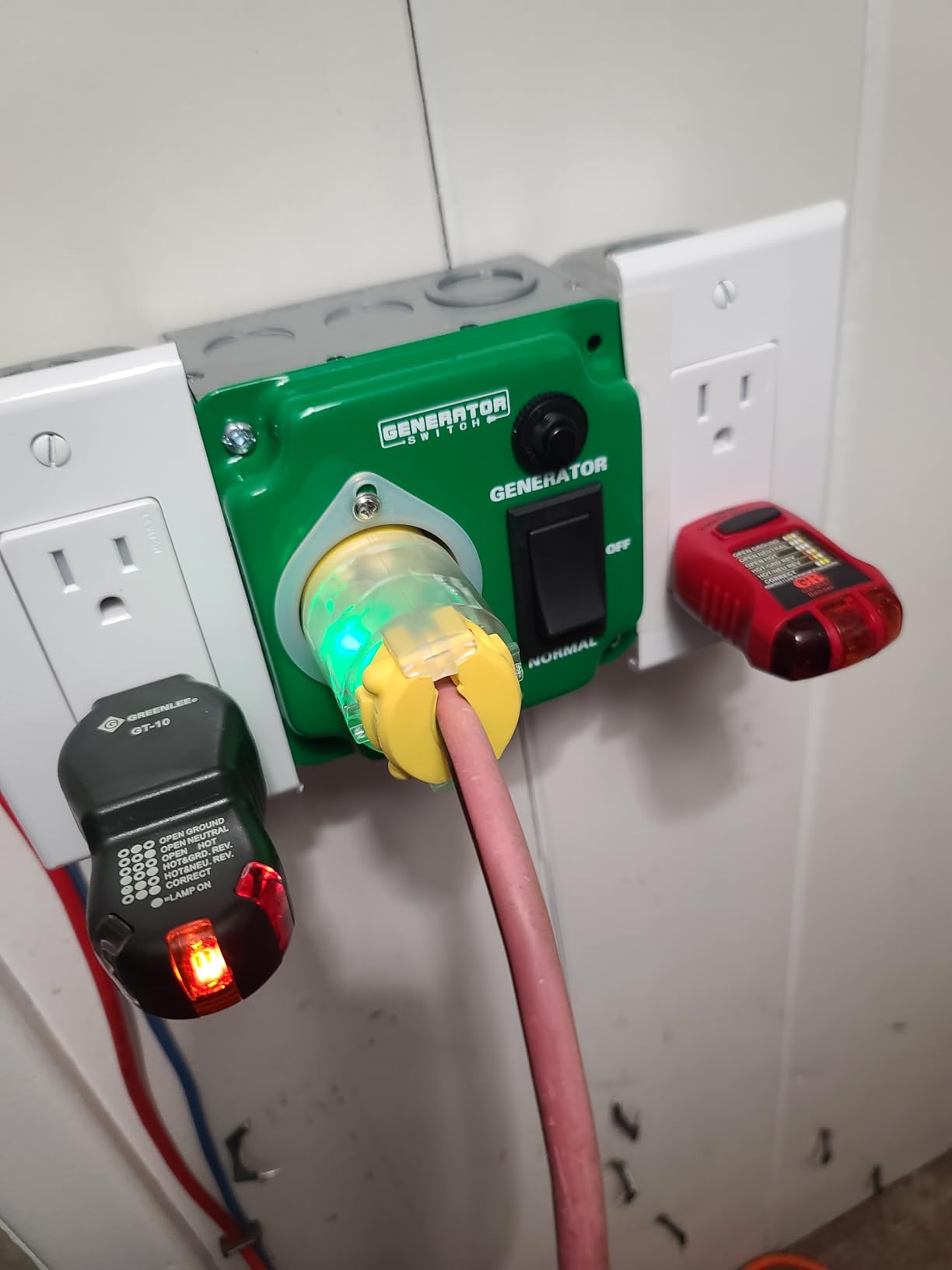 20 Amp 120V Furnace Generator Transfer Switch RV Emergency Backup (Green, copper pre-wired corrosion resistant metal housing) customer photo 2