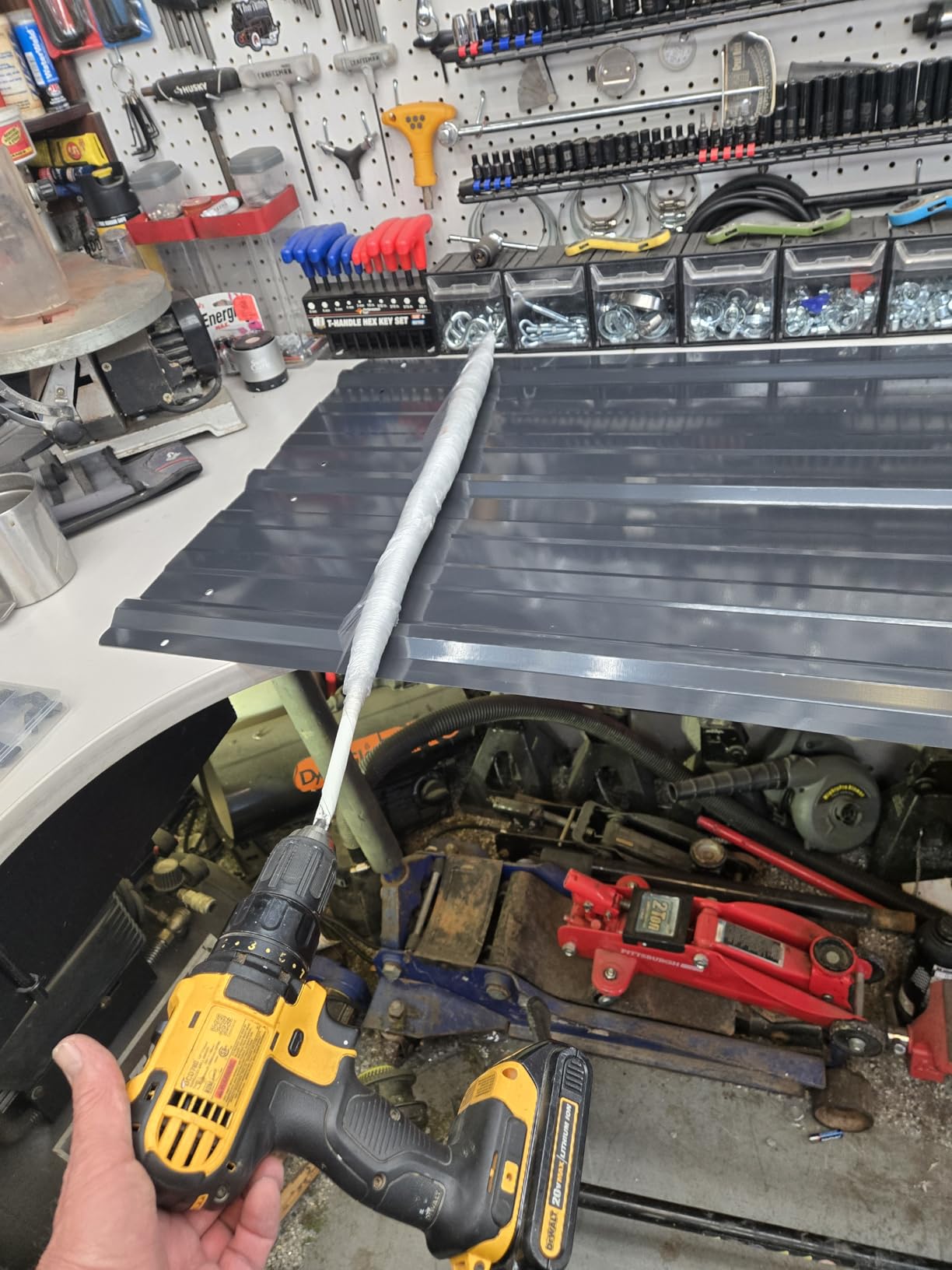 10' x 15' Heavy Duty Metal Carport with Galvanized Steel Roof & Base for All-Weather Protection, Outdoor Carport Garage, Versatile for Car, Boat, Tractor, and Party Use, Dark Gray customer photo 1
