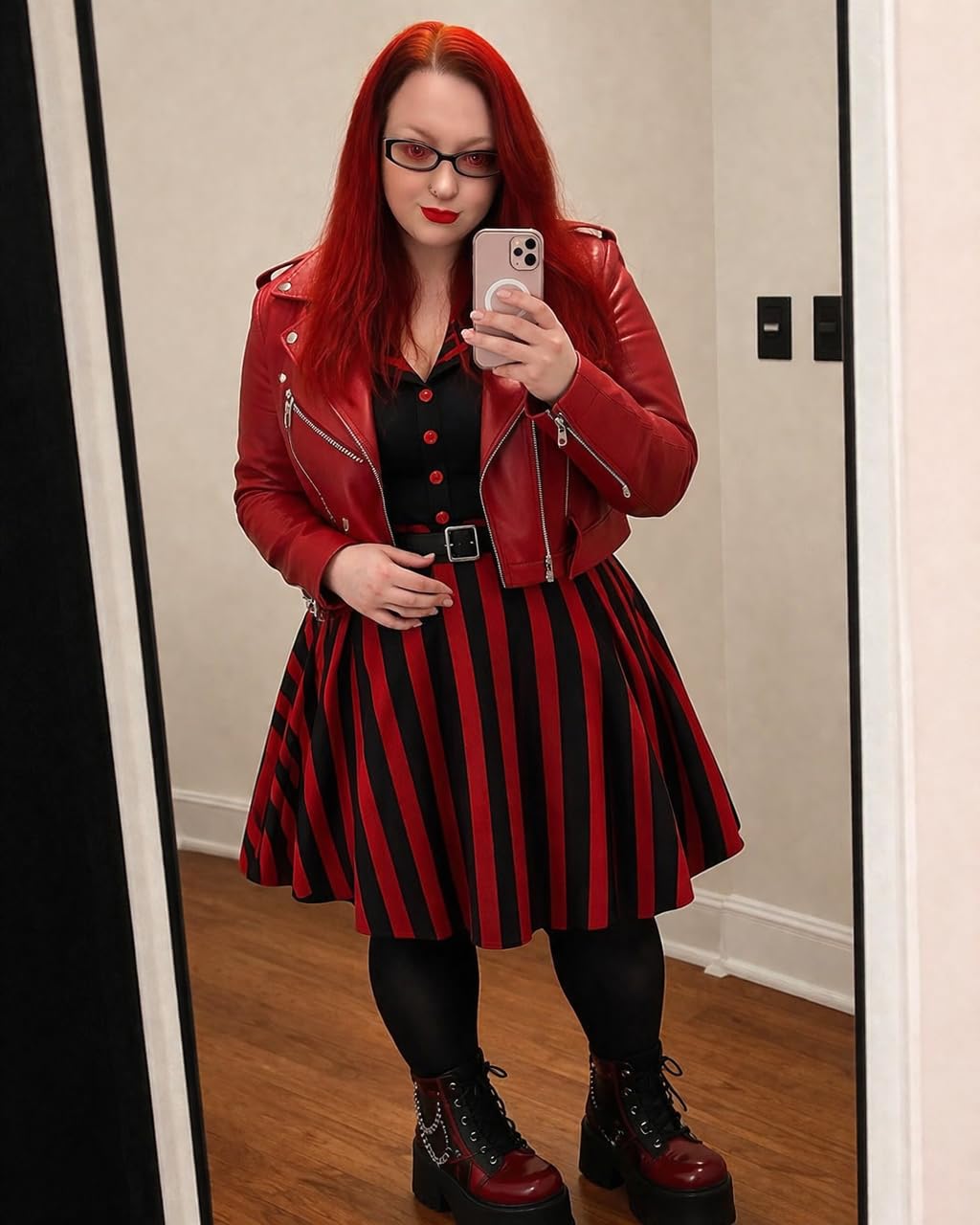Women Leather Jacket Faux Cropped Coat Cute Short Zip Up for Casual Rock Concert Game Day Edgy Vintage Outfit customer photo 2