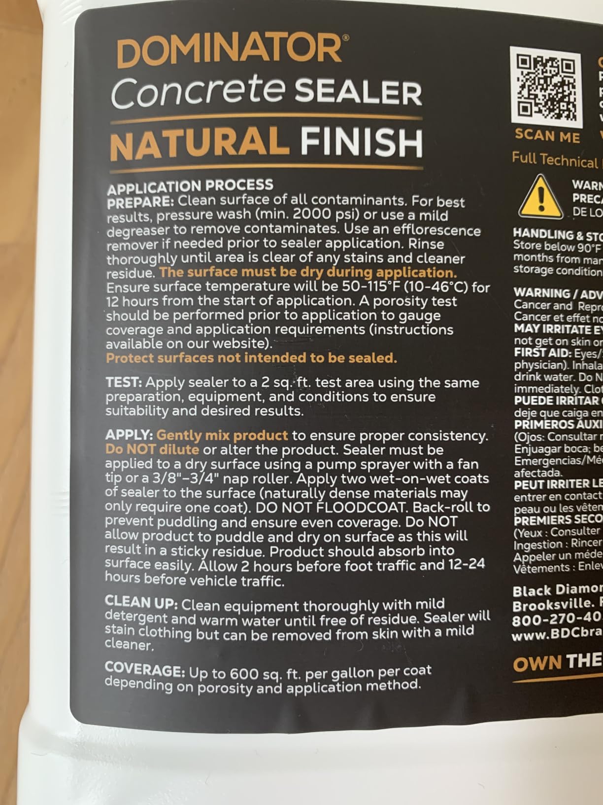 DOMINATOR Concrete Sealer for Driveway 1 Gallon | Penetrating Water Based Paver Sealer Outdoor Waterproof | Natural Look Cement Sealer for Concrete Patio Pool Deck Garage Floor Pavers customer photo 2