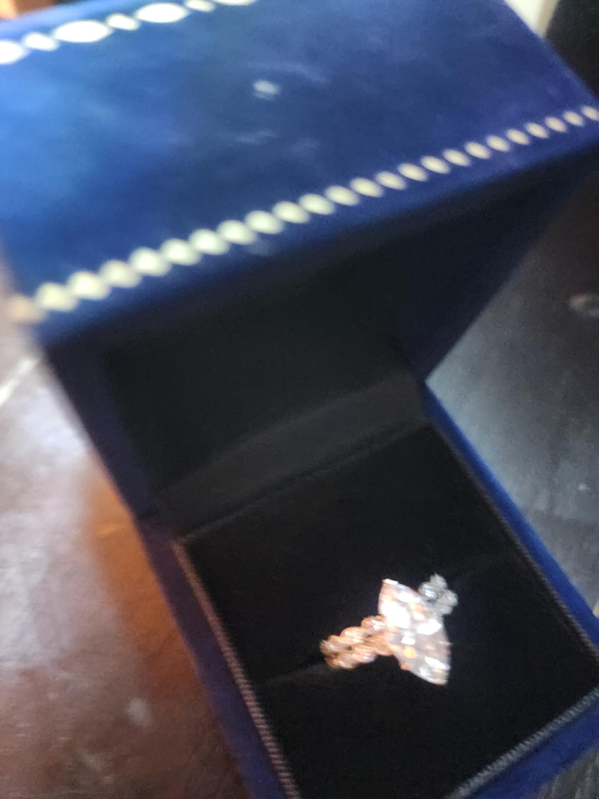 4CT Marquise Cut Moissanite Engagement Ring Set for Women, Vintage Milgrain Design Plated with 14k Gold/White Gold Bridal Ring Set, Anniversary Promise Ring,Size 5-10 customer photo 2
