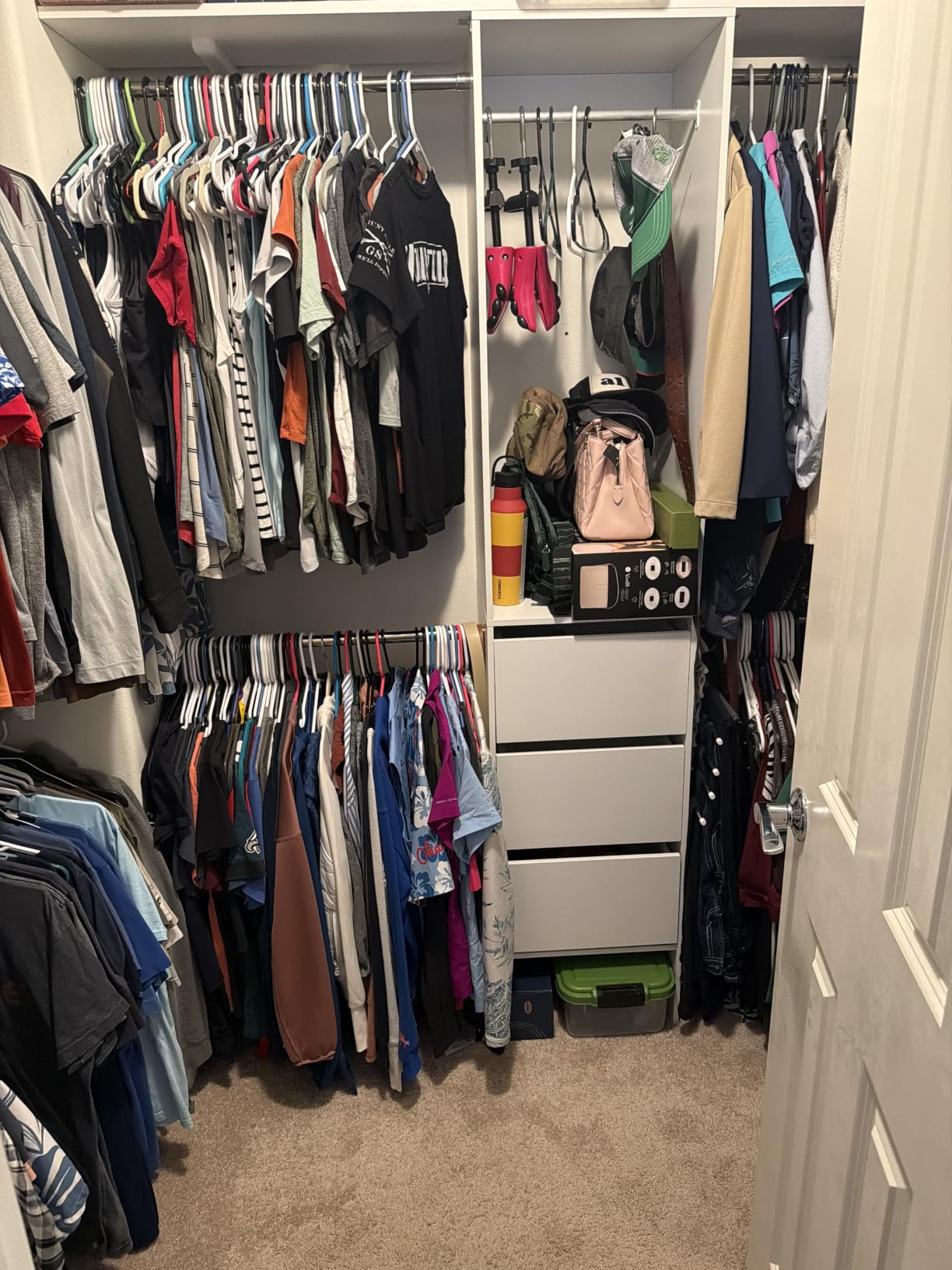 SONGMICS Closet System, Customizable Walk-In Closet Organizer System with Adjustable Hanging Rods and Drawers, White, Fits Spaces 4-9.6 ft Wide URGR042WZ01S customer photo 1