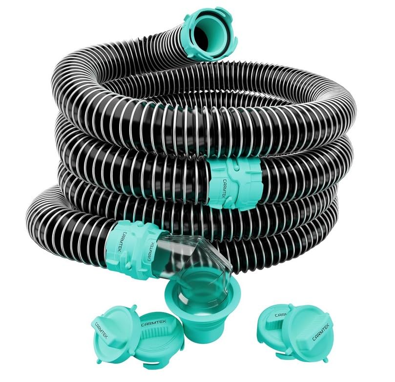 CARMTEK RV Sewer Hose Kit, 20 Ft, with Smart Adapter, Clear Elbow and Caps | Premium Camper RV Sewer Hose Kit customer photo 1