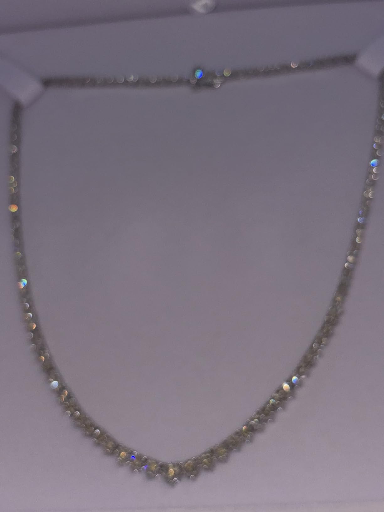 16 to 20 Inches Lab Grown Diamond Graduated Riviera Tennis Necklace in Sterling Silver, Round Cut 2 to 5 Carat, 3 Prong Setting, Box Clasp, G Color, SI Clarity, Jewelry for Women, Gift Box customer photo 1