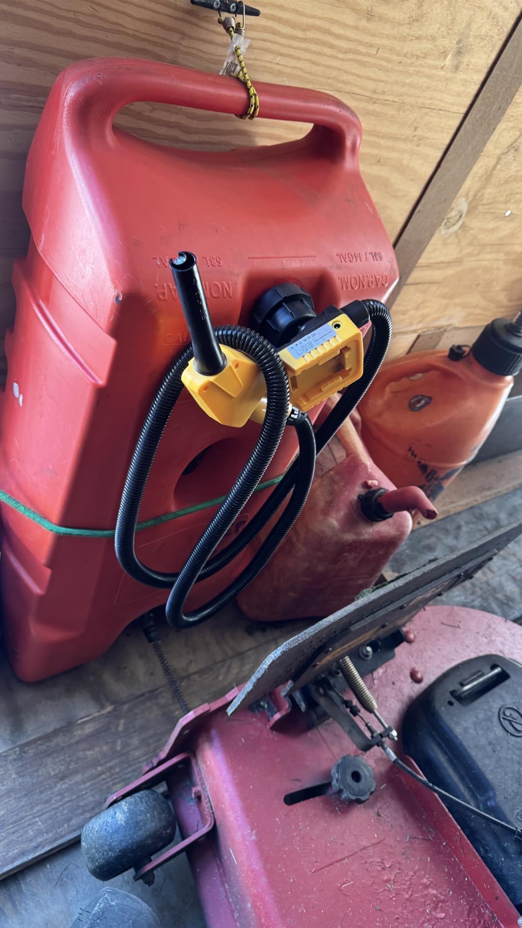 DIYtoolifz 6 GPM Cordless Fuel Transfer Pump Compatible with Dewalt 20V, Battery Powered Gas Pump Compatible with Milwaukee 18V, Auto-Stop & Hand Nozzle, 78 Inch Hose & 5 Adapters, Tool Only customer photo 2