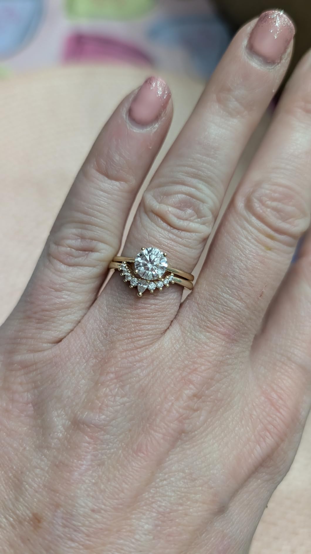 14K Yellow Gold 0.5 to 2 Carat IGI Certified LAB Grown Diamond Engagement Rings for Women, Round Cut Solitaire Diamond Anniversary Wedding Promise Rings customer photo 1
