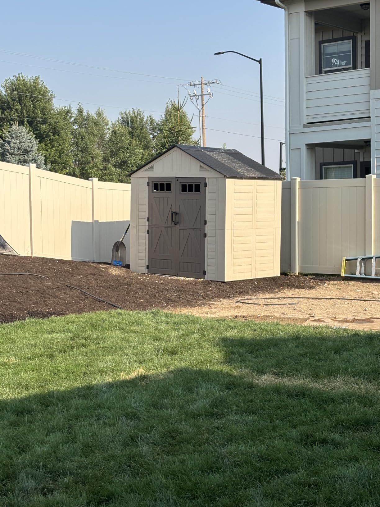 Aoxun 8x6 Ft Outdoor Storage Shed with Floor, Large Resin Outdoor Shed with Lockable Door & Windows, Garden HDPE Sheds for Lawn Tools, Pool Supplies & Bikes customer photo 2
