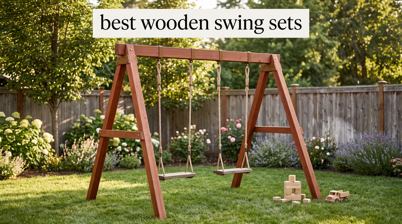 best wooden swing sets