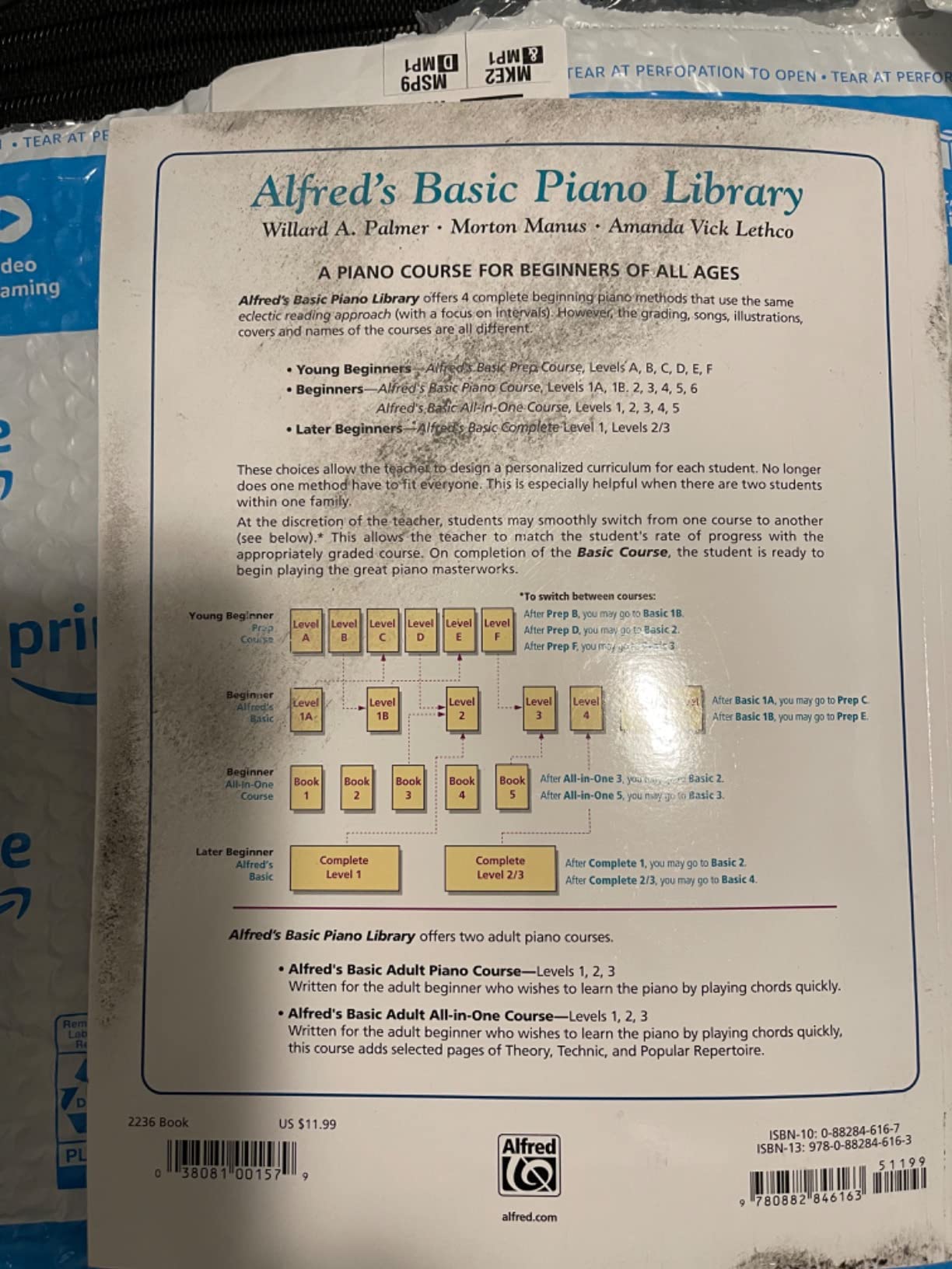 Alfred's Basic Adult Piano Course Lesson Book, Bk 1 (Book & DVD) customer photo 2