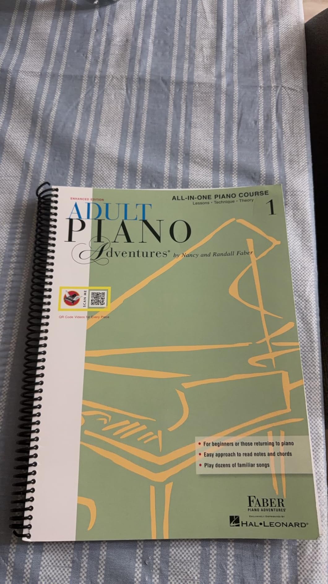 Adult Piano Adventures: All in One Course - Book 1 | Faber Beginner Method Piano Book for Adults with Chords and Music Notation | Piano Sheet Music and Theory for Self Learners With Digital Audio customer photo 1