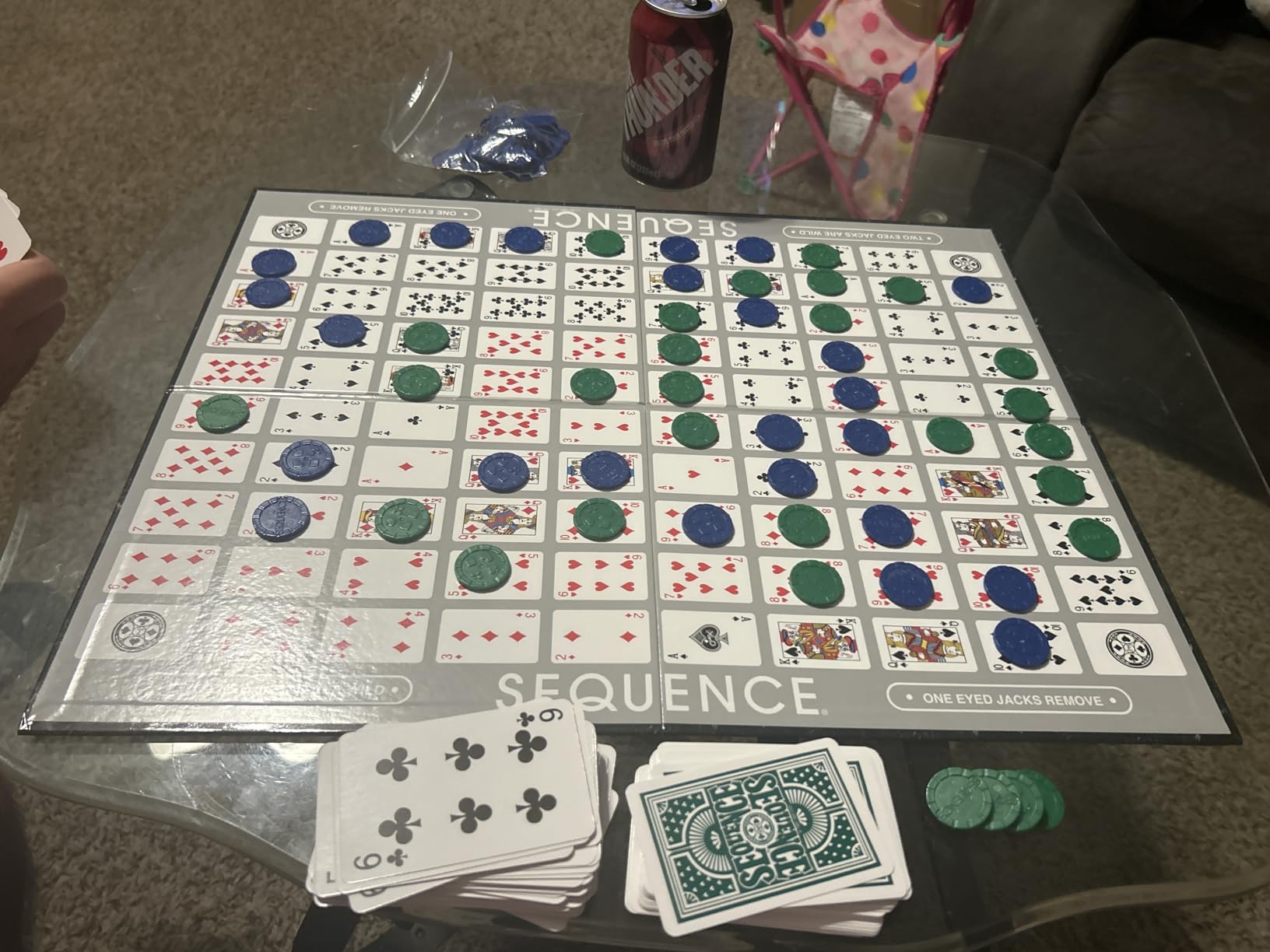 SEQUENCE- Original SEQUENCE Game with Folding Board, Cards and Chips by Jax customer photo 2