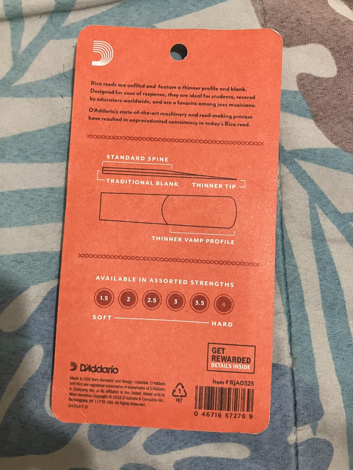 Rico Organic Alto Saxophone Reeds, Strength 2.5, 10 Pack customer photo 1