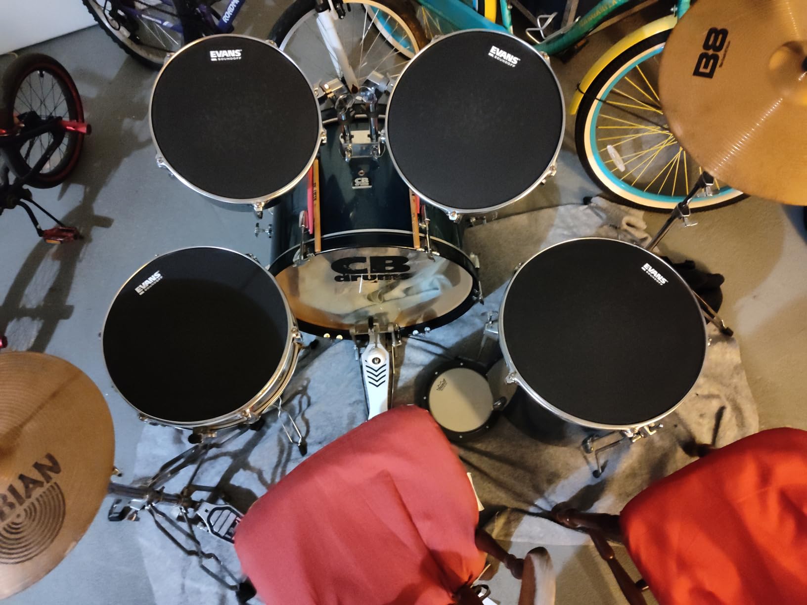 Evans Soundoff Drum Mute Pads - Full Box Drum Pad Set - Drum Mutes Pack - 4 Tom/Snares - Great for Silencing Drum Kits to Practice - Standard Box Set - 4-Pack customer photo 2