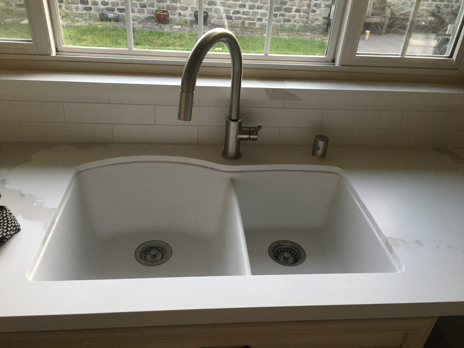 BLANCO, Anthracite 440179 DIAMOND SILGRANIT 60/40 Double Bowl Undermount Kitchen Sink, 32