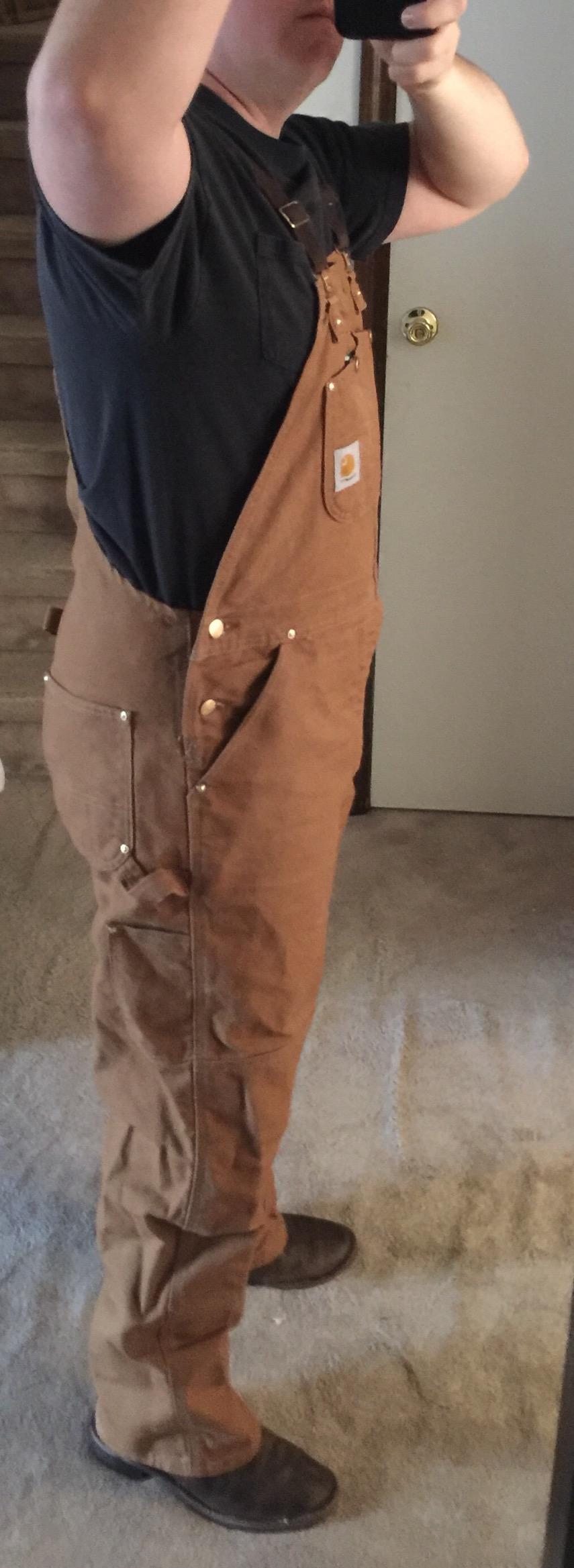 Carhartt Men's Duck Bib Overalls Unlined customer photo 2