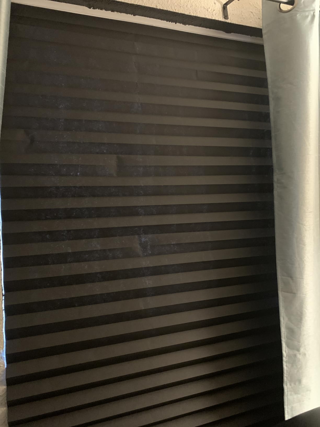 Redi Shade No Tools Original Blackout Pleated Paper Shade Black, 36