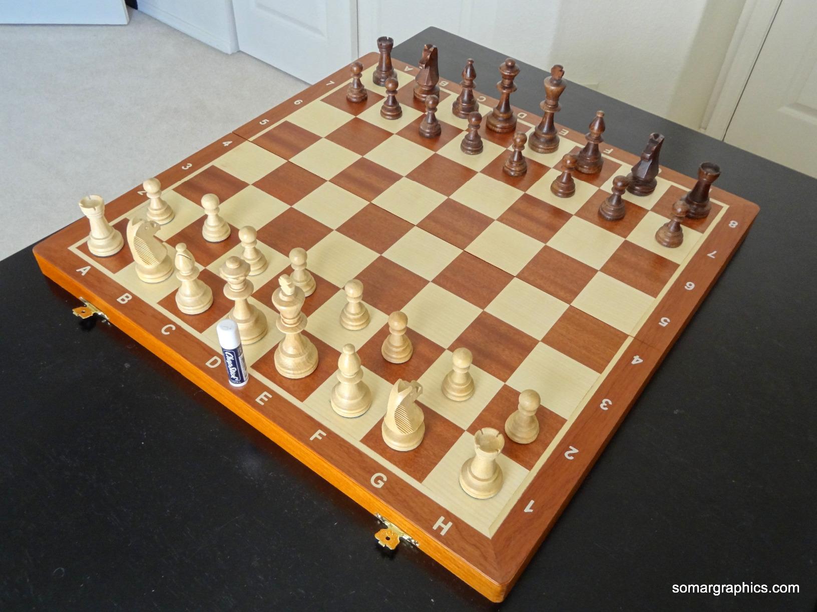 Wegiel Handmade European Professional Tournament Chess Set - Wooden 21 Inch Folding Board with Felt Base & Hand Carved Chess Pieces - Compartment Inside The Board to Store Each Piece customer photo 2