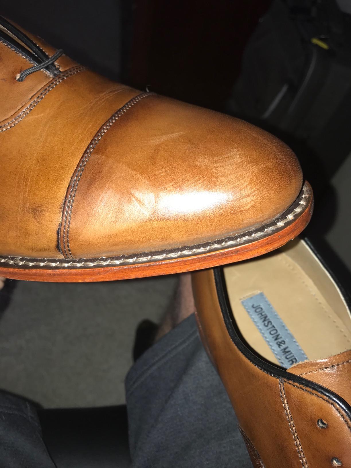 Johnston & Murphy Men's Melton Cap Toe Lace-Up Oxford Dress Shoe customer photo 1