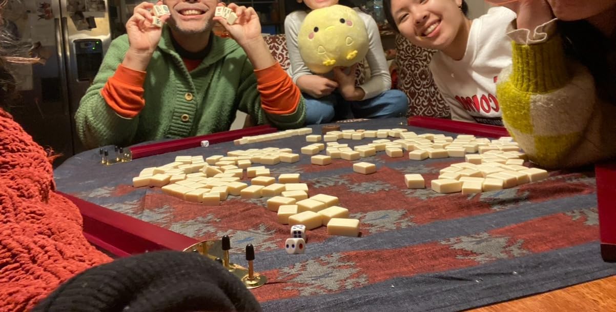 Yellow Mountain Imports American Mahjong Set - The Classic with 166 Tiles, Vintage Rosewood Veneer Case & Mahjong Accessories customer photo 1