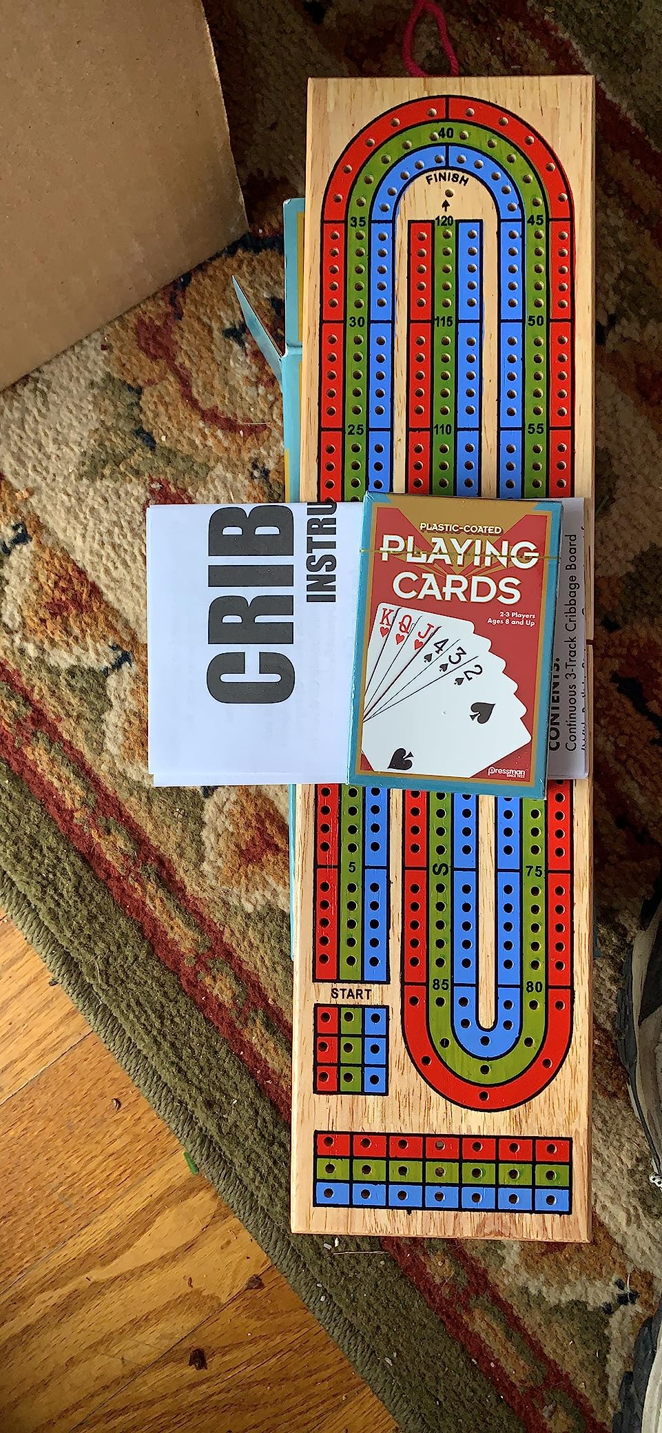 Family Classics Cribbage - Solid Wood Continuous 3 Track Board with Built-In Storage Compartment for Pegs customer photo 1