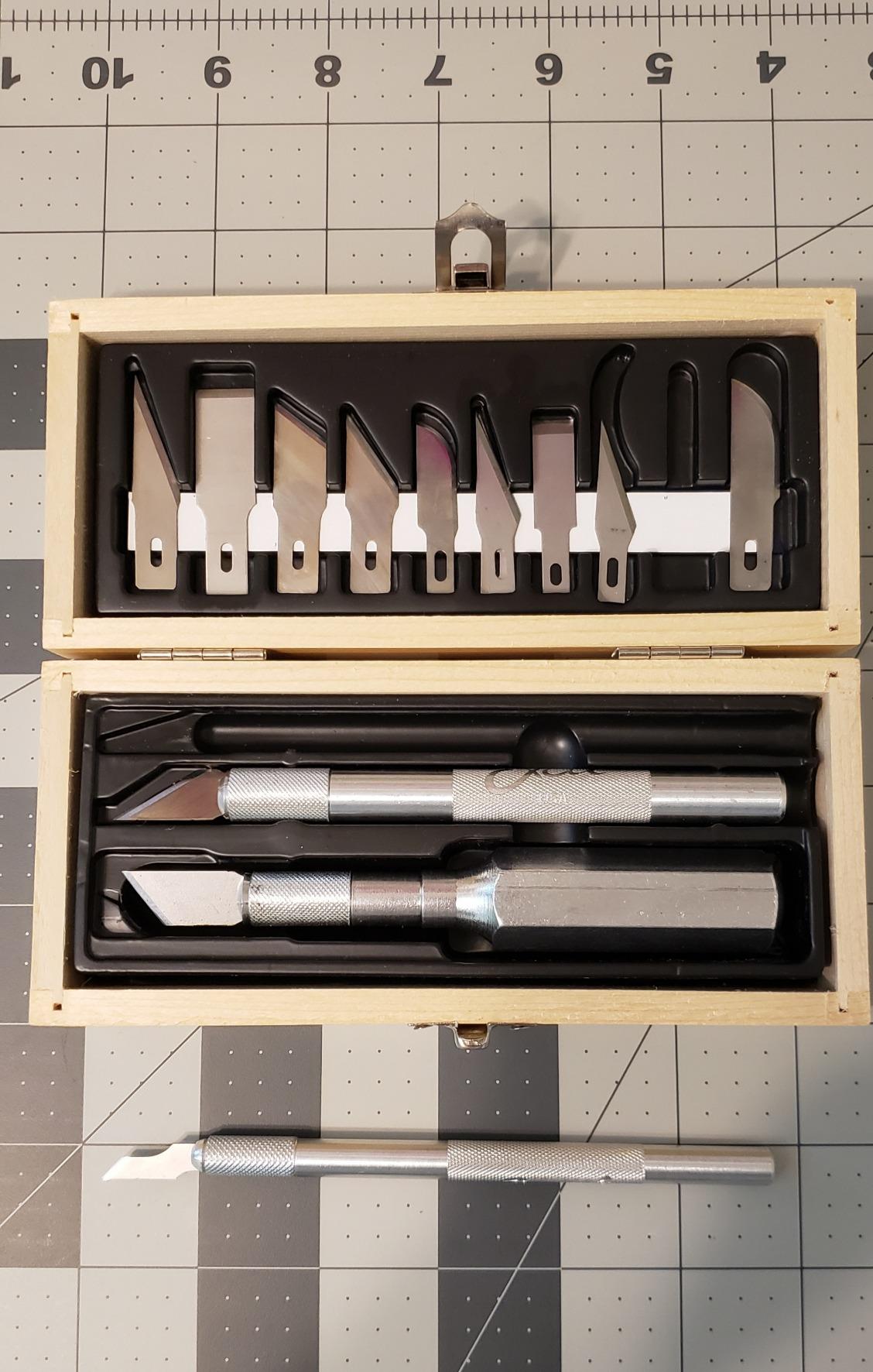 Excel Blades Craftsmen Set, 13-Piece Precision Craft Knife Set With Case - Light To Heavy Duty Handles And Assorted Blades customer photo 2