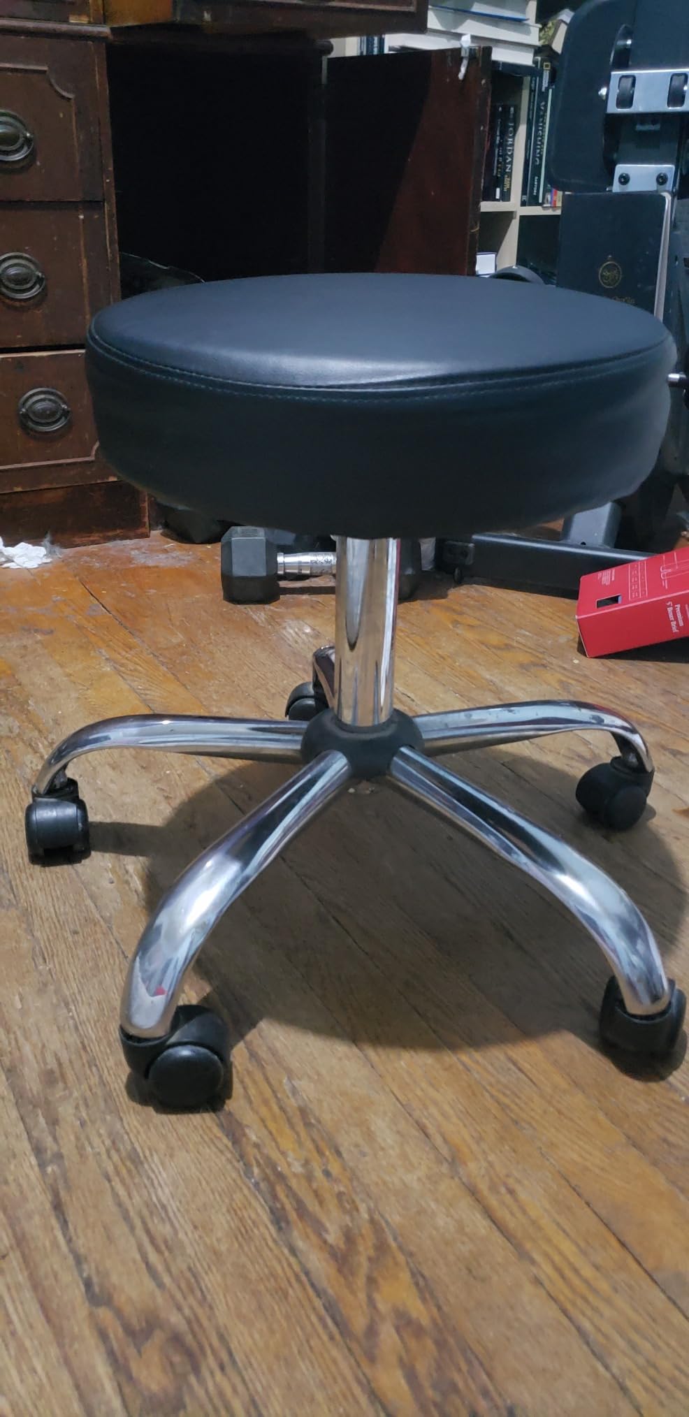 Boss Office Products Antimicrobial Vinyl Medical Spa Stool in Black customer photo 1