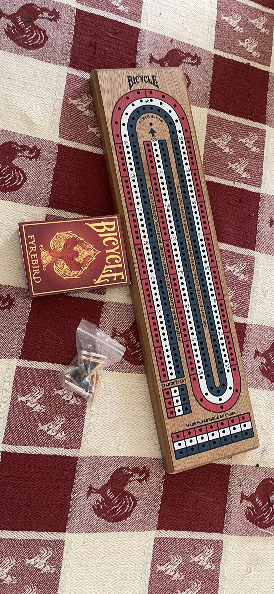 Bicycle 3-Track Color Coded Wooden Cribbage Board Games customer photo 2