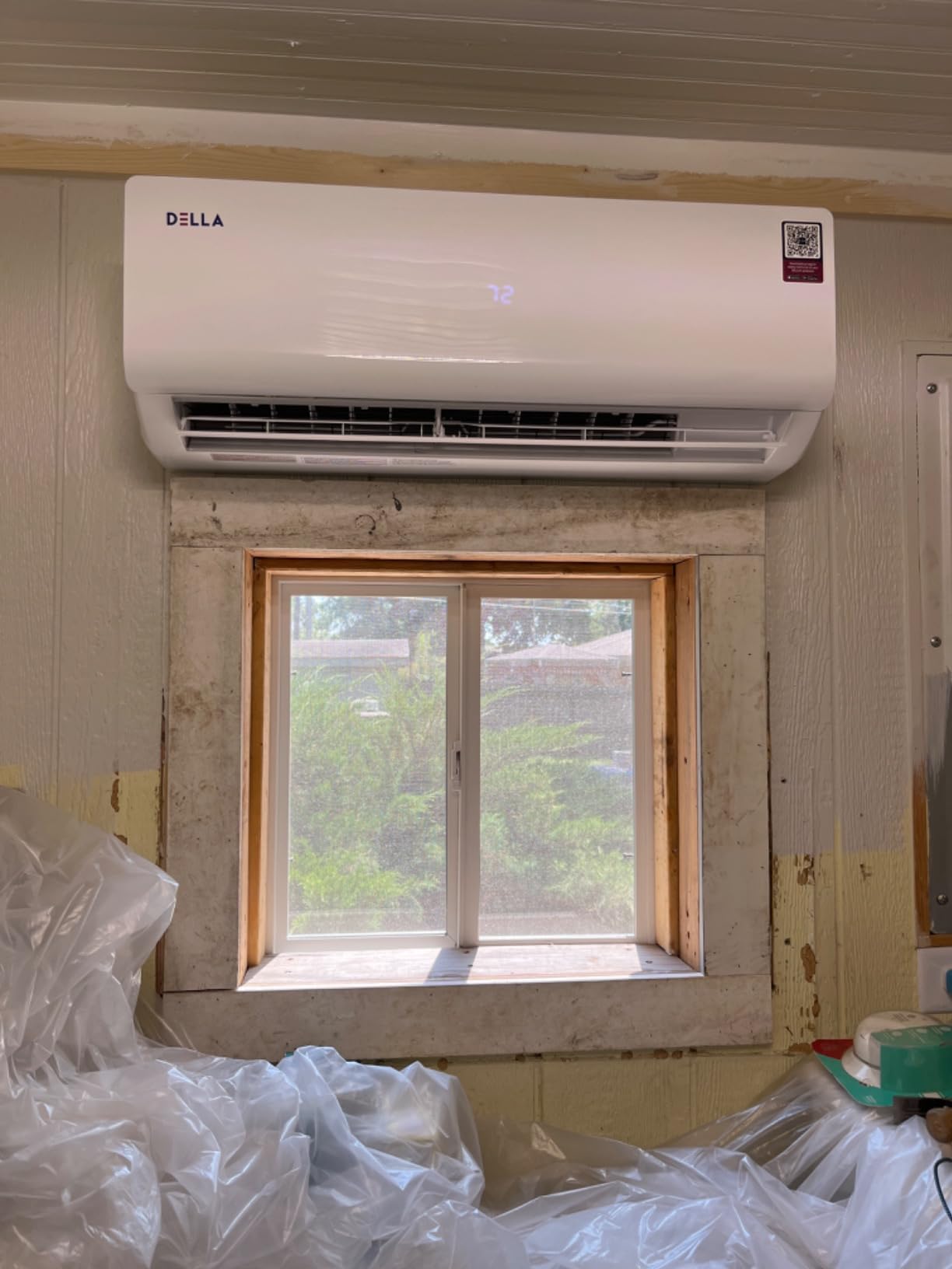 Duo-Corp Agriclass Double Slide Vinyl Utility Window White Glass/Vinyl Window 23-1/2