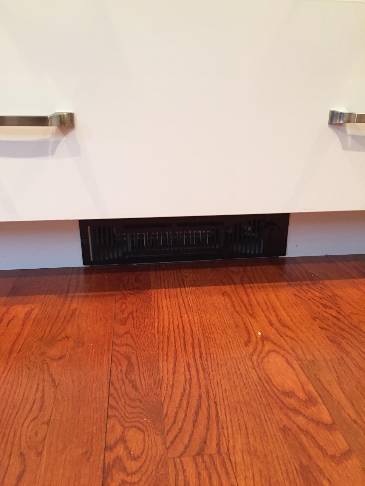 Qmark QTS1504T Toe Kick Heater for Basements, Bathrooms, Offices, and Tight Spaces, 1500 Watt, 240 Volt, Black customer photo 1