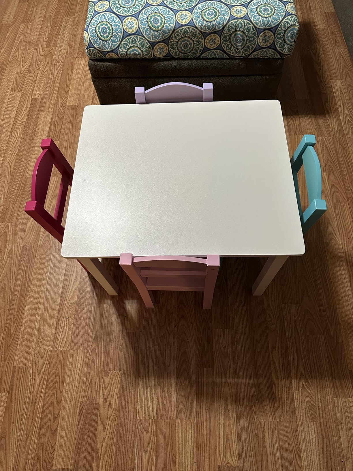 Humble Crew Toddler Table and Chair Set for Kids, Wood Activity Furniture customer photo 2